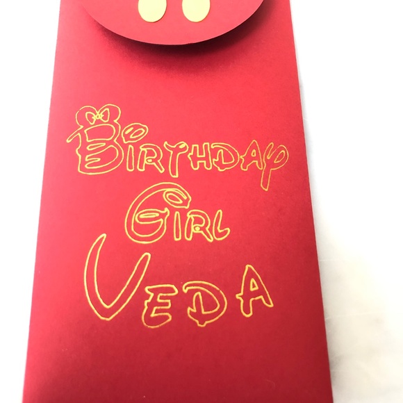Personalized & Customized Disney Minnie Mouse Birthday Girl Gift Money Envelope - Picture 2 of 9